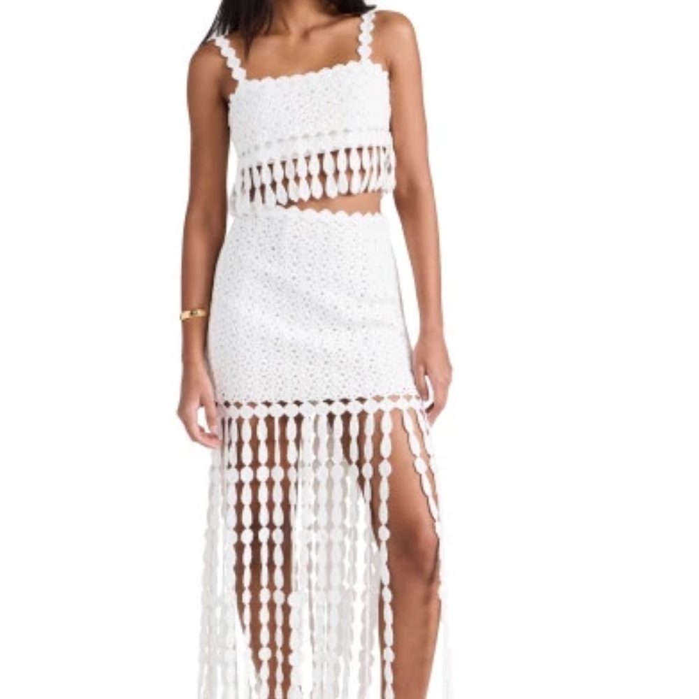 White Crochet Skirt